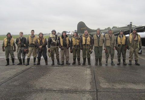 Our cast of pilots, Duxford, England