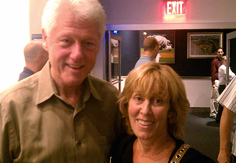 Bill Clinton and Nancy Spielberg